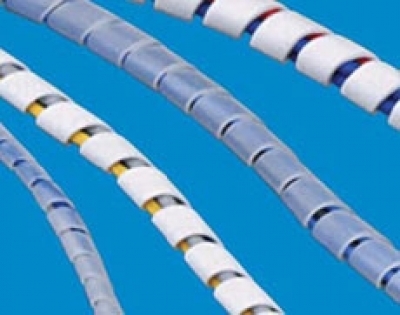 Пластиковая спиральная защита - черная / желтая 112 -140 ( пучки рукавов и эл.кабель) 